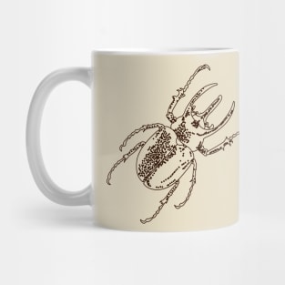 Rhinoceros beetle pointillism illustration Mug